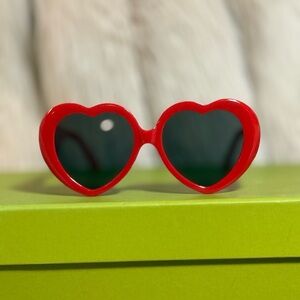 Heart-Shaped Red Sunglasses